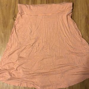 GAP Peach and Gray Stripe Skirts